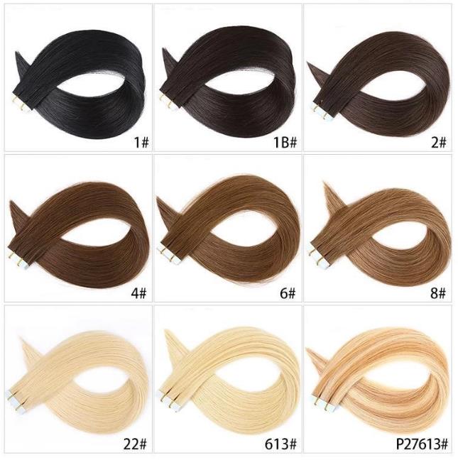100% Virgin Remy European Tape Hair Extension, Wholesale Invisible  Double Drawn Remy Tape In Human Hair Extension
