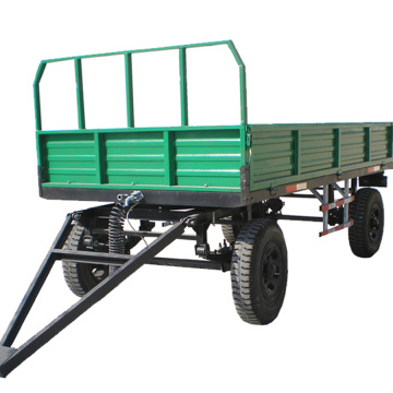 Four wheel double axle farm trailer