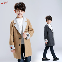 New design boys coat and jacket woolen kids boy trench coats