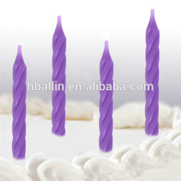 wholesale scented taper spiral candle for birthday candle