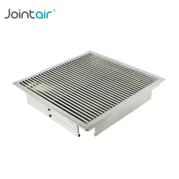 Decorative Metal Linear Bar Floor Register Grille Diffuser