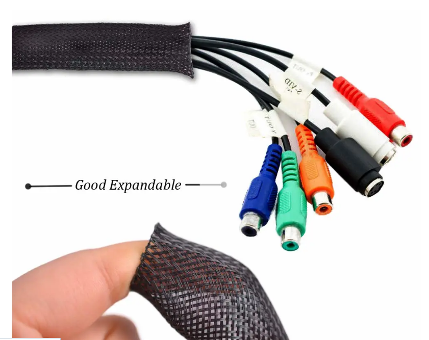 VW-1 PET Expandable Cable Braided Sleeving Mesh Tube