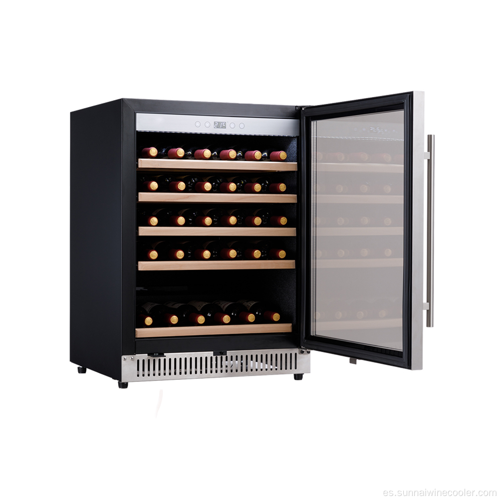 Refrigerador de vinos de una sola zona de enfriamiento del compresor