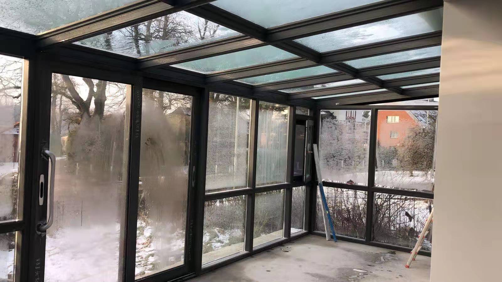 Thermal break Aluminium Frame Glass Enclosure Sunroom Conservatories For Solarium