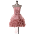 Vestidos para fiesta de graduación, organza, color de rosa