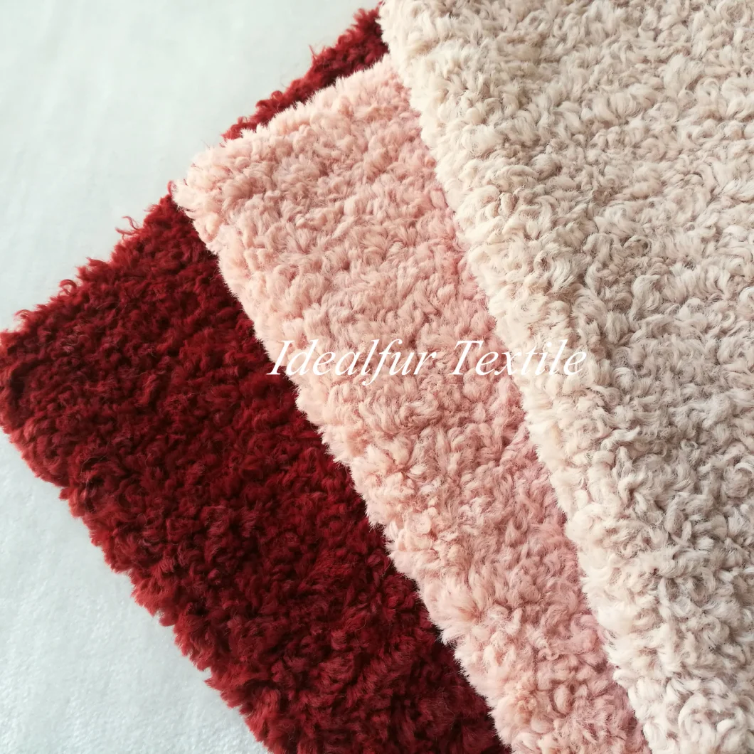 Pink Imitation Wool Fleece Fake Fur