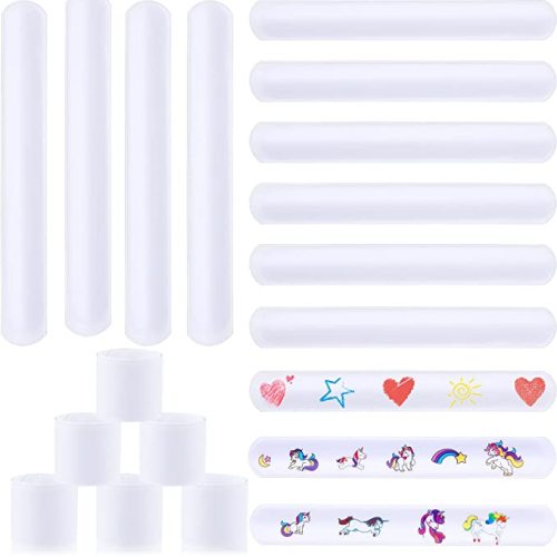 Custom White Slap Bracelets DIY Slap Bracelets