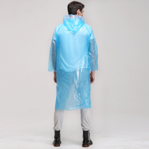 PE waterproof windbreaker button logo disposable rain poncho