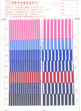 Color striped cotton fabric