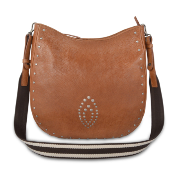 Tan Color Cognac Brown Medium Female Crossbody Bag