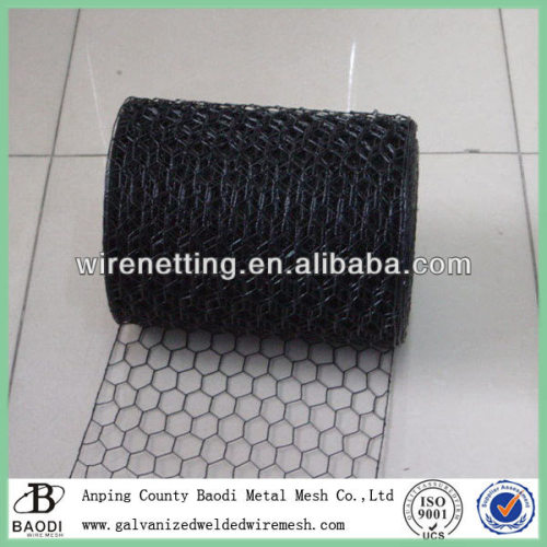 hexagonal woven wire black vinyl chicken wire fence