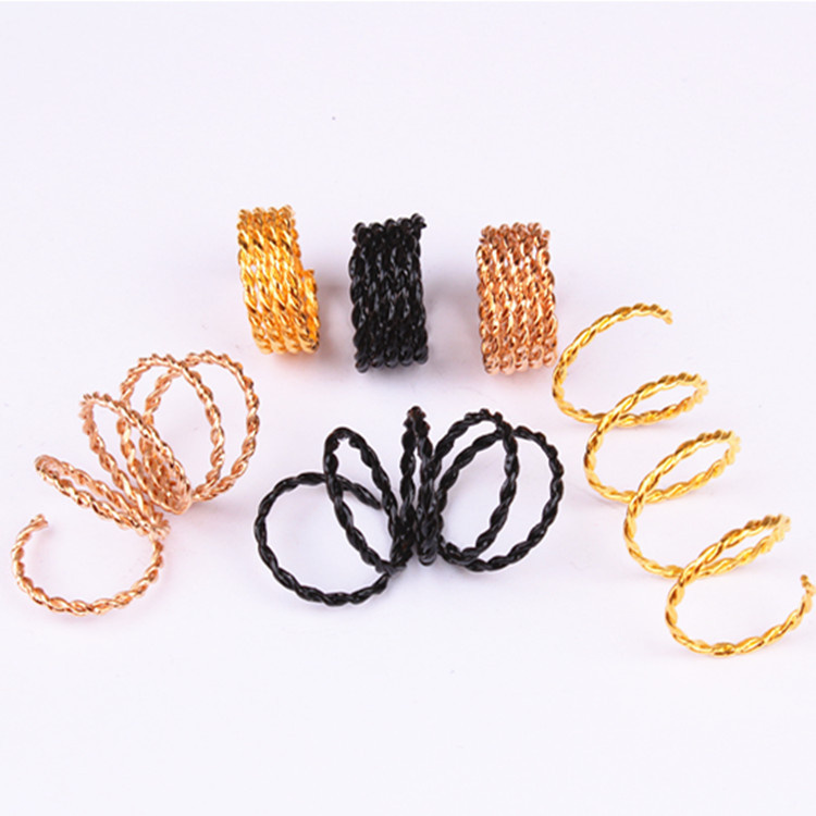 Hair Jewelry Rings Decorations Pendants Aluminum Dreadlocks Beads Metal Cuffs Hair Decorations Rings Accessories