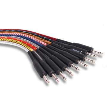 10FT Noiseless Braided Tweed Cloth AMP Cable 3m