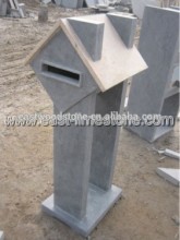blue stone mailbox statue,mailbox sculpture