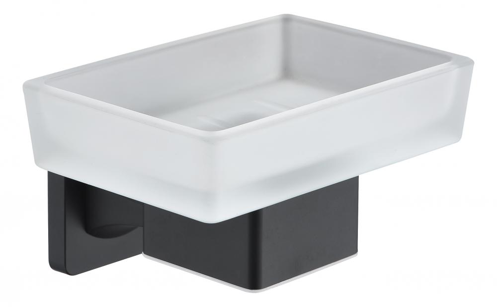 Matt black soap dish holder