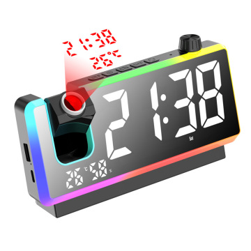 Projector Mirror Desk Alarm Clock with Temperature Date Digital LED Projection Alarm Clock