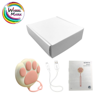 Cat Paw USB Charging Hand Warmer: A Cute, White and Pink Treasure for Cold Weather Comfort