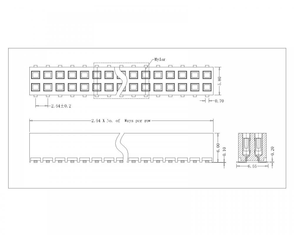 2 54 Mm Female Header Dual Row Smt Type H6 0 Fhem21 Xxdxxx Jpg