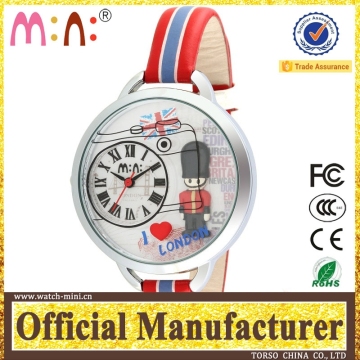 2014 new arrive Leather Wristband Watch for girls watch top brand clocks atmos