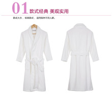 100% Cotton White Color 5 Star Hotel Cut Pile Bathroom Sleepwear