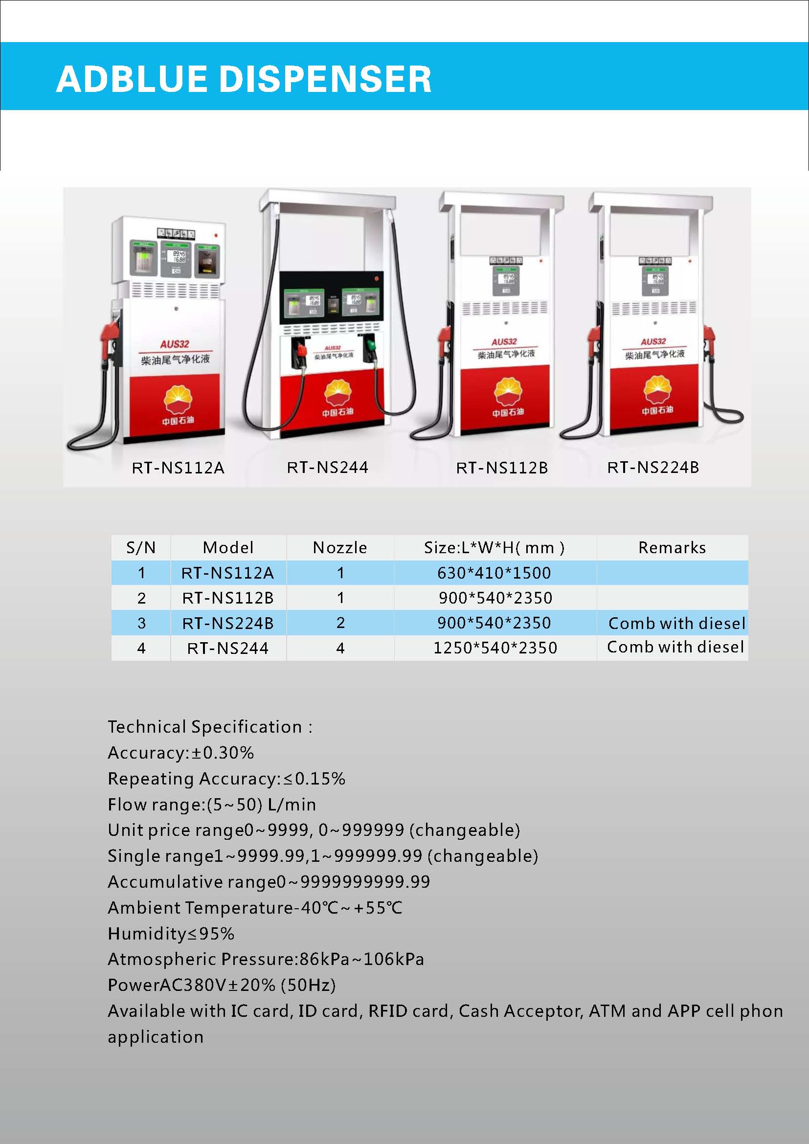 AdBlue Dispenser for diesel Vehicles adblue diesel dispenser