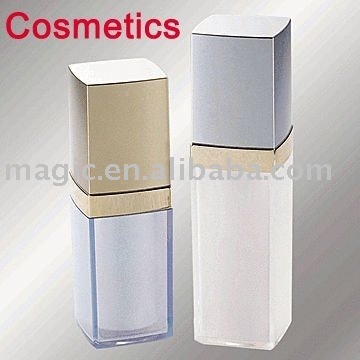 clear square palstic lotion bottle