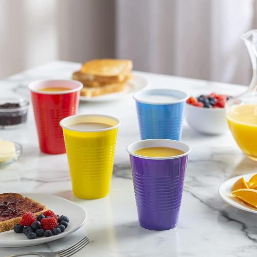 Disposable Assorted Colors Drinking Party Plastic Cups