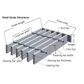 Hot Dipped Galvanized Steel Grating City Road Railway Grids Steel Grating Prices Twisted Cross Bar Steel Grating Weight