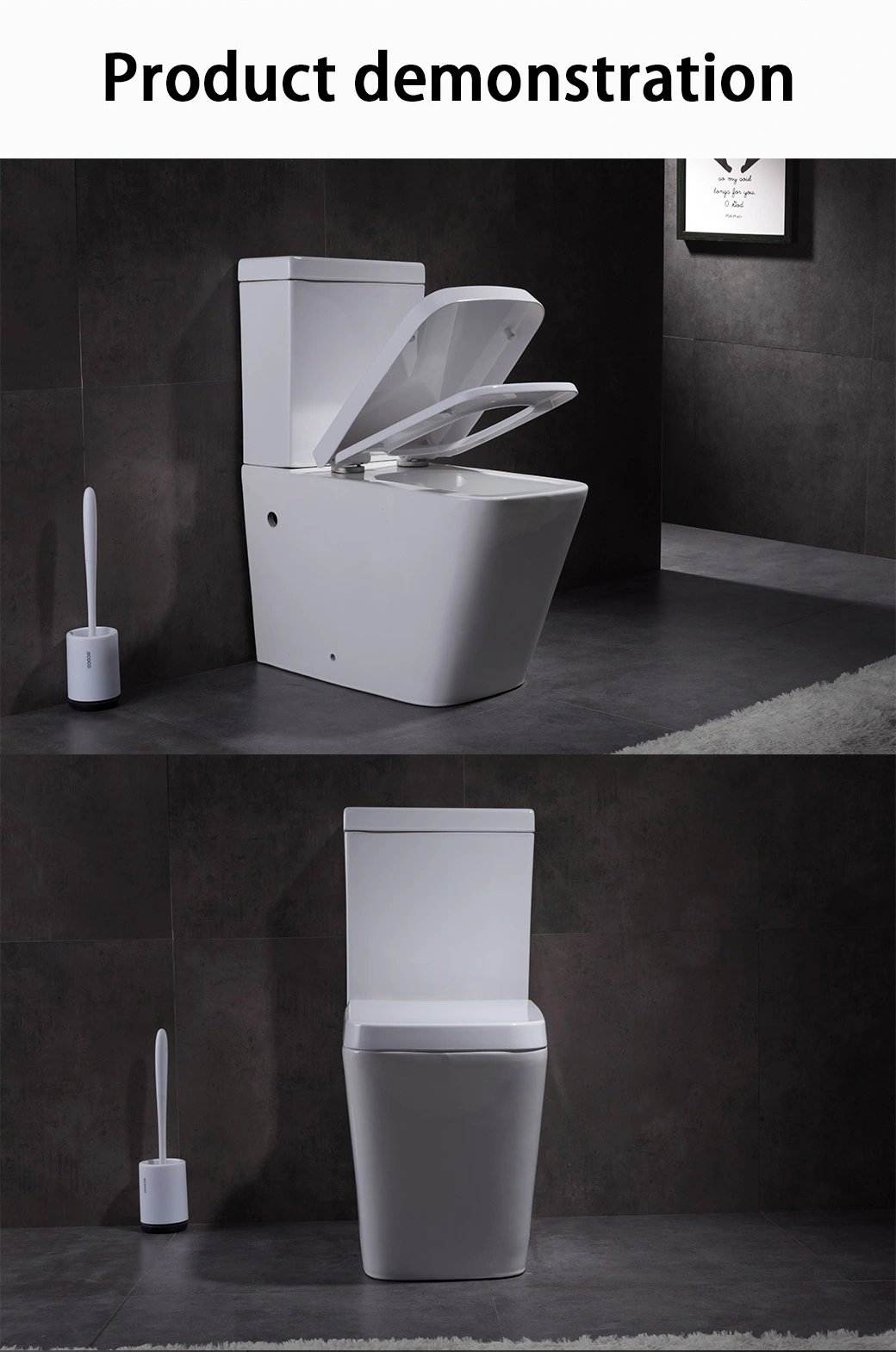 Water Mark Australian Standard Toilet Two Piece Ceramic Rimless Toilets