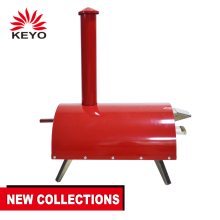 Pizza Oven wood fire Red Outdoor Garden Fire Burining Wood Fired Pizza Oven