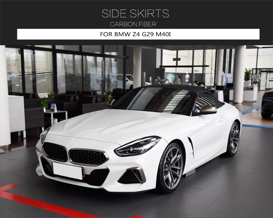 JCSportline Z4 G29 Carbon Side Skirts Extension for BMW Z4 G29 M40i Convertible 2-Door 2019-2020