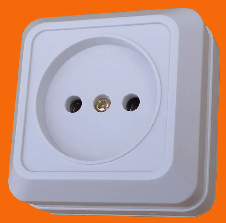 Surface-Mounted European-Style Wall Socket German Standard Switch Socket