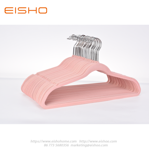 EISHO Home Premium Rosa Samtaufhänger für Kleidung