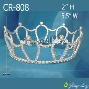 Rhinestone Cheap Round Crowns Pageant Full Round Tiaras