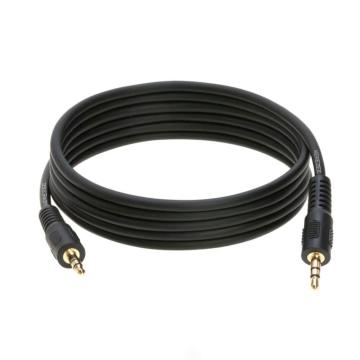 3.5mm stereo plug cables black PVC jacket