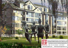 Garden Kinetic Bronze Sculpture