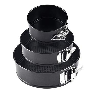3 Pcs/Set Non-Stick Leakproof Round Springform Cake Pan
