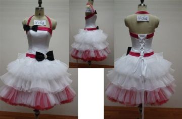 Halter Prom Gown Mini Masquerade Ball Dresses Costume For Girls