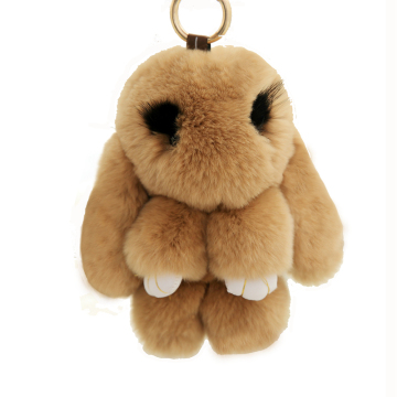 Soft plush bunny rabbit keychain