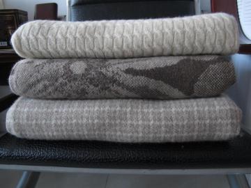 Fashion Knitted Pure Cashmere Blanket