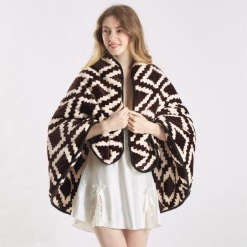 100% Polyester round flannel heated electric throw