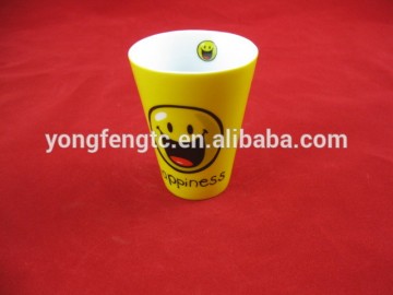 YF18890 V Shaped Colored Stoneware Mugs Wholesale