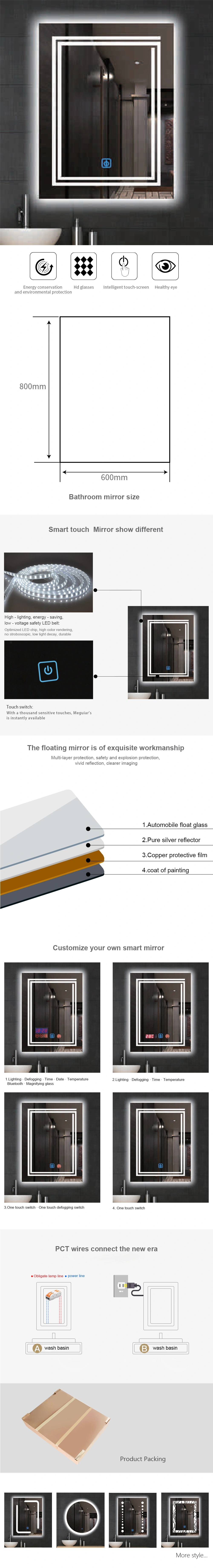 Factory Customized Smart Glass Mirror