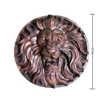 Art wall decoration resin fiberglass lion head sculpture
