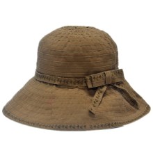 Ladies Stylish Belt Sun hat with flower decorated