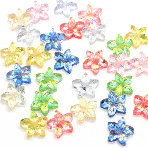 Commercio all&#39;ingrosso Glitter Pastello Allentato Colorato Spinkle Resina Fiore Bellissimi Charms Adesivi in ​​miniatura Artigianato con retro piatto per la decorazione