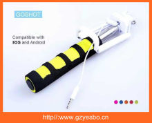 2015 New Audio Cable Wired Selfie Stick Extendable Sefie Monopod for iPhone 6 plus 5s 4s IOS for Samsung Android mini foldable