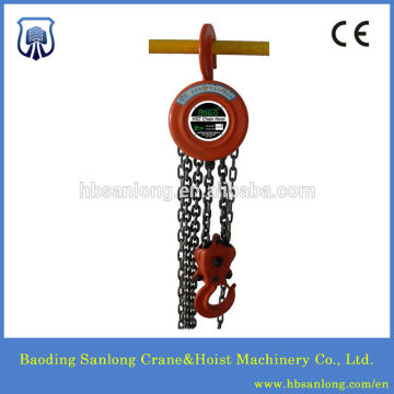 Orange hand power source chain block