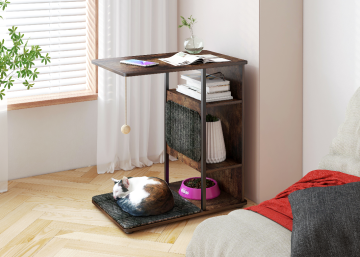 Elegant Pet House with Built-In Storage Shelf