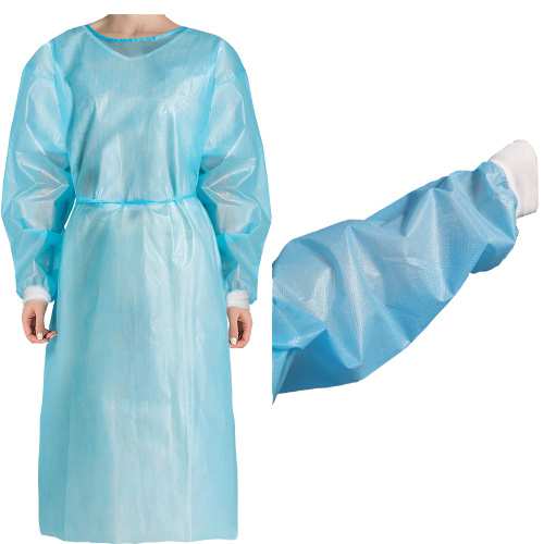 Robe d&#39;isolement médicale jetable